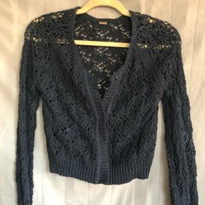 Free People Lace Grey Sweater